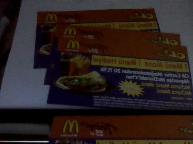  MCDONALDS MCTurko MENÜ GÜZEL Mİ BEYLER?(kupon SS i geldi)
