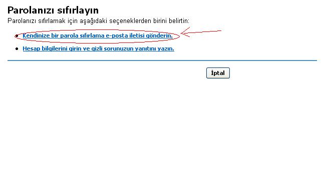  MSN Şifrem Kayıp....!!!!