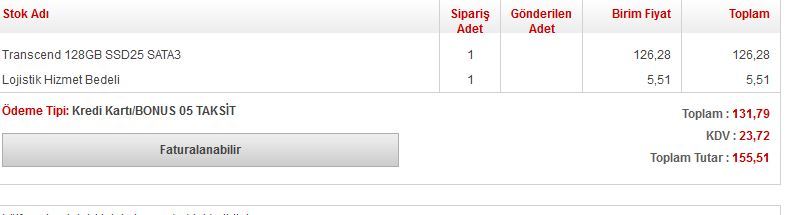  Transcend 128GB SSD25 SATA3 SSD 149 TL ÇOK SICAK :)