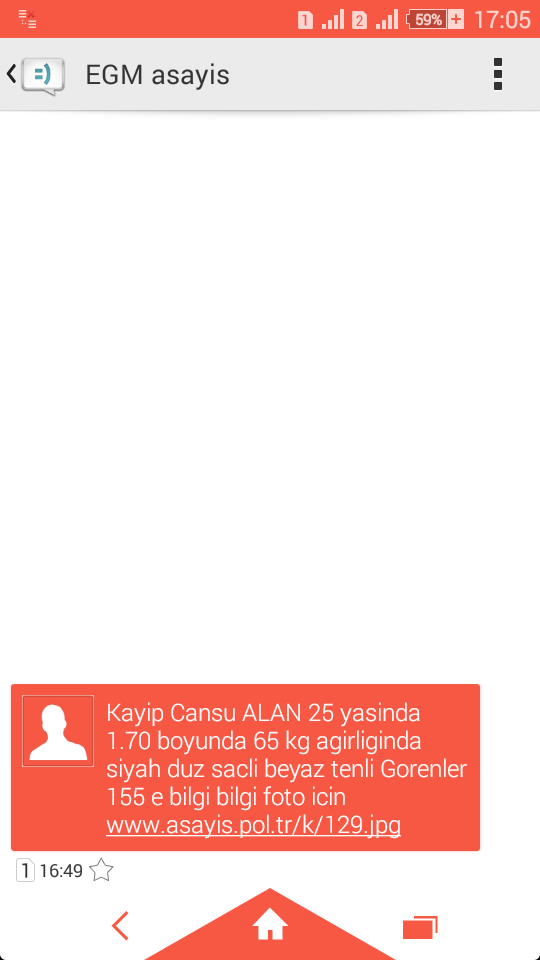  KAYIP 25 YAŞINDAKİ KIZ GÖRENLER 155 İ ARASIN (BULUNMUŞ)