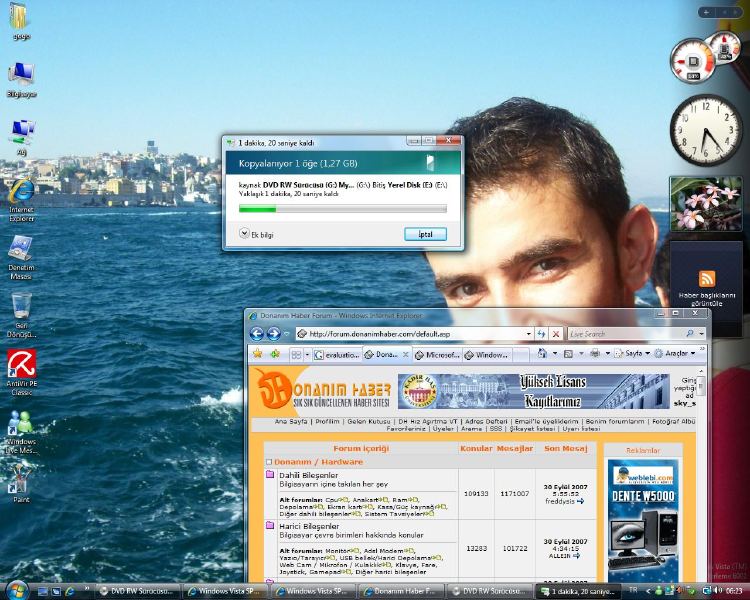  WINDOWS VISTA SP1 BETA V275 İNCELEME. TÜRKÇE.