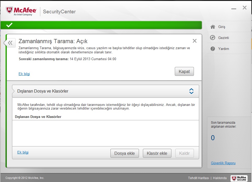  McAfee kapatma :)