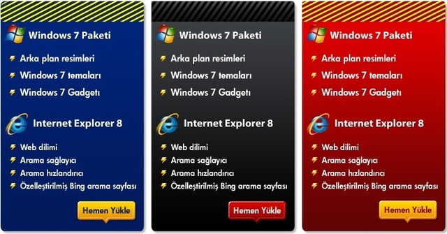  YEPYENİ! Bedava Windows 7 BJK-FB-GS Temaları ve IE8 Temaları İÇERİDE
