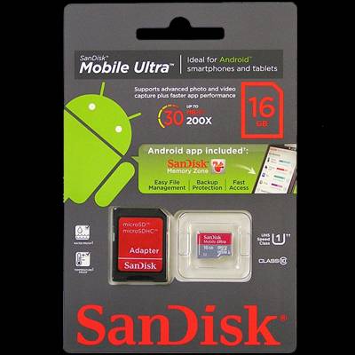  Sandisk 16 gb microsdhc class 10 32,90 tl
