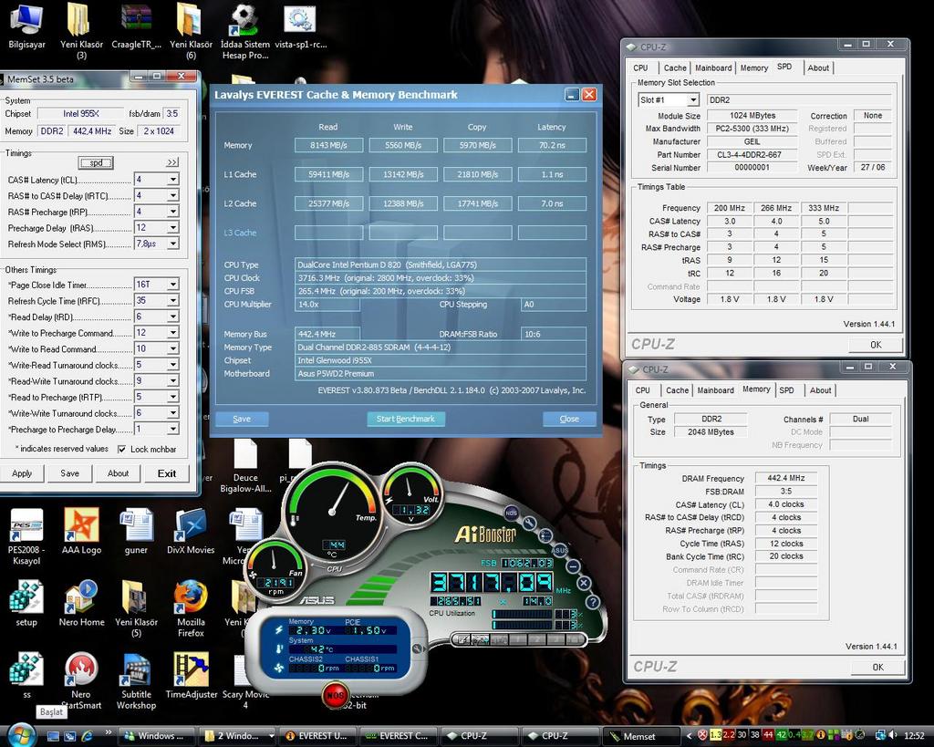  RAM Benchmark(Everest/AIDA64) sonuçları buraya...