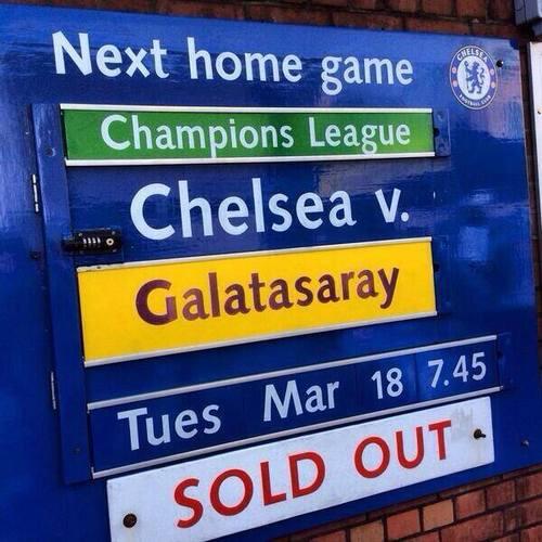  Stamford Bridge, Galatasaray maçına hazır. Biletler tükendi !