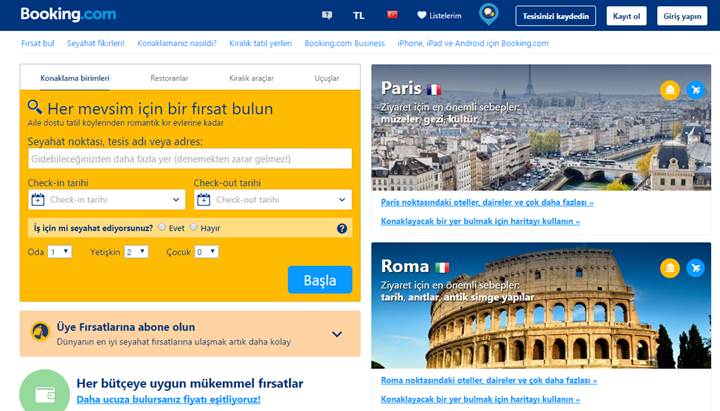Booking.com: Türk müşteriler hizmetlerimizi kullanmaya devam edecek
