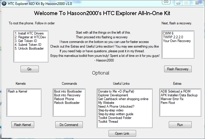  HTC EXPLORER ALL-IN-ONE TOOLKIT HERŞEY BİR ARADA.