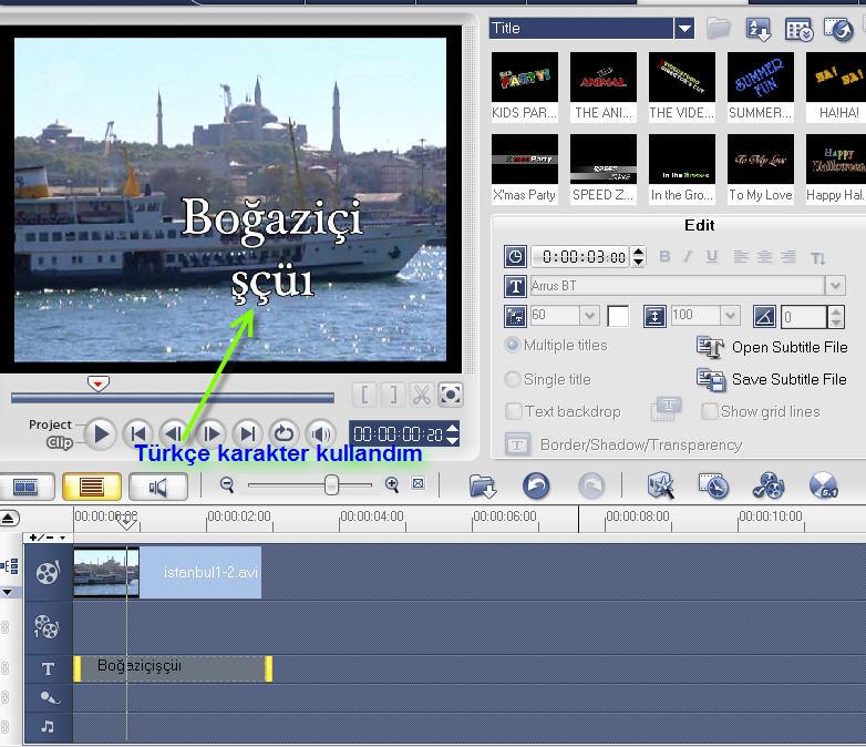  Ulead Video Studio 11 Plus Türkçe Font Sorunu