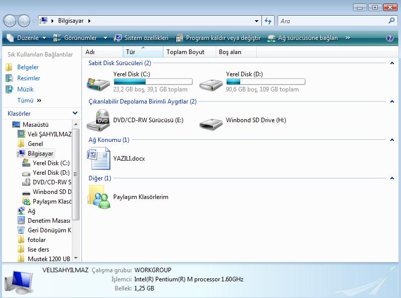  Bilgisayarım içinde word dosyası nasıl görünüyor??
