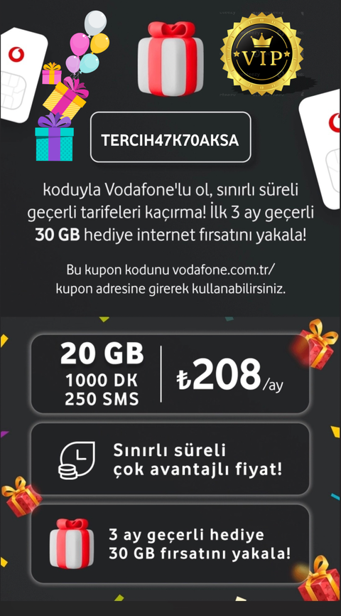 Vodafone Link AT 58 GB - Ev İnterneti 500TL Kazan Referans Konusu