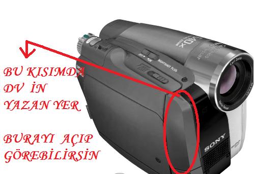  SONY DCR-HC23 FİREWARE KABLOSU NERDEN TAKILIYOR?ÇOK ACİL
