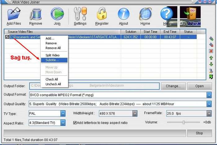  Altyazı gömmek? (Pocket divx encoder'dan iyi program?)