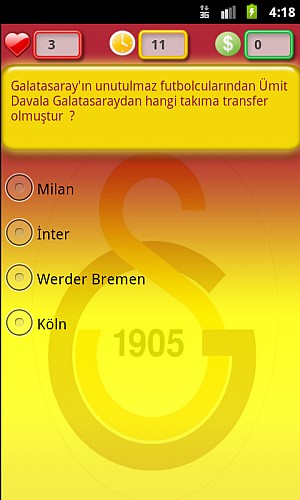  Galatasaraylılar için Android Oyun