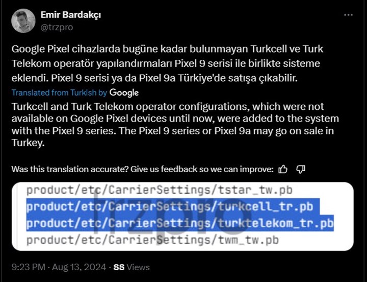 Pixel 9 serisi Türkiye’de de satışa sunulacak olabilir, işte o sızıntı!