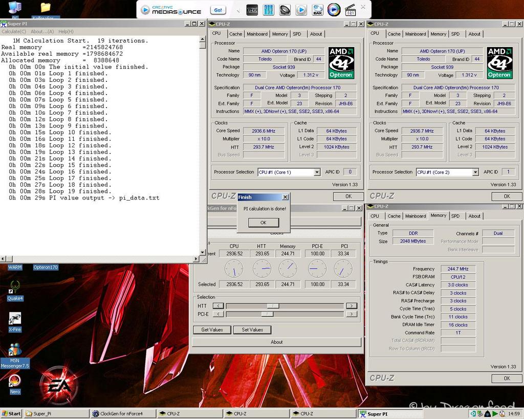  Opteron 170 @ 3103 MHz Updated Ver 2..
