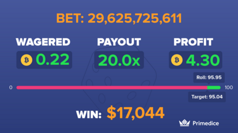 Primedice | Zarın Yaratıcıları &#127922; | 26 Milyar Zar Atıldı | 112+ BTC Jackpot