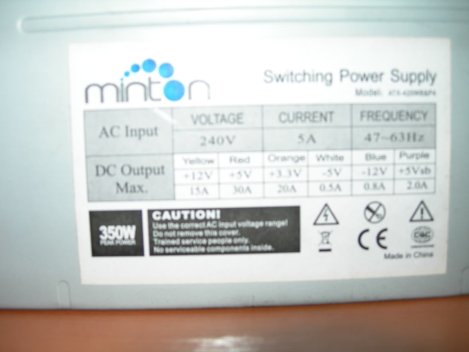  [SATILIK] Minton 350 Watt Power Supply