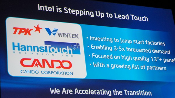 Computex 2012 : Intel'in Ultrabook yatırımları dokunmatik ekran ile devam ediyor