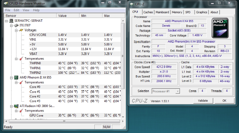  AMD PHENOM II OC KULÜP -EFSANELER ÖLMEZ SADECE ŞEKİL DEĞİŞTİRİR-- 4.93 / 4.54 GHZ