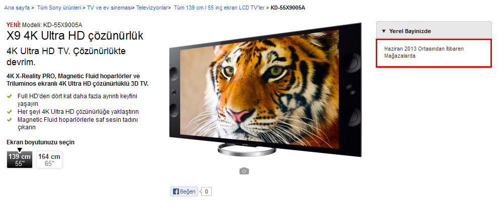  2013 SONY X9005A 4K & X850A 4K & W905A & W805A & W655A 3D LED TV MODELLERİ
