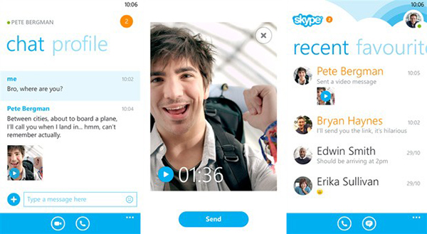 Skype'in WP8 uygulaması güncellendi