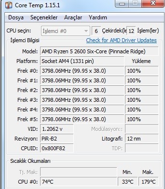 Ryzen 5 2600 O.c Sorunu