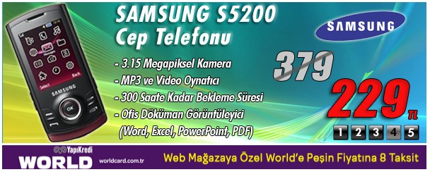  DARTY Samsung S5200 Cep Tel: 229TL
