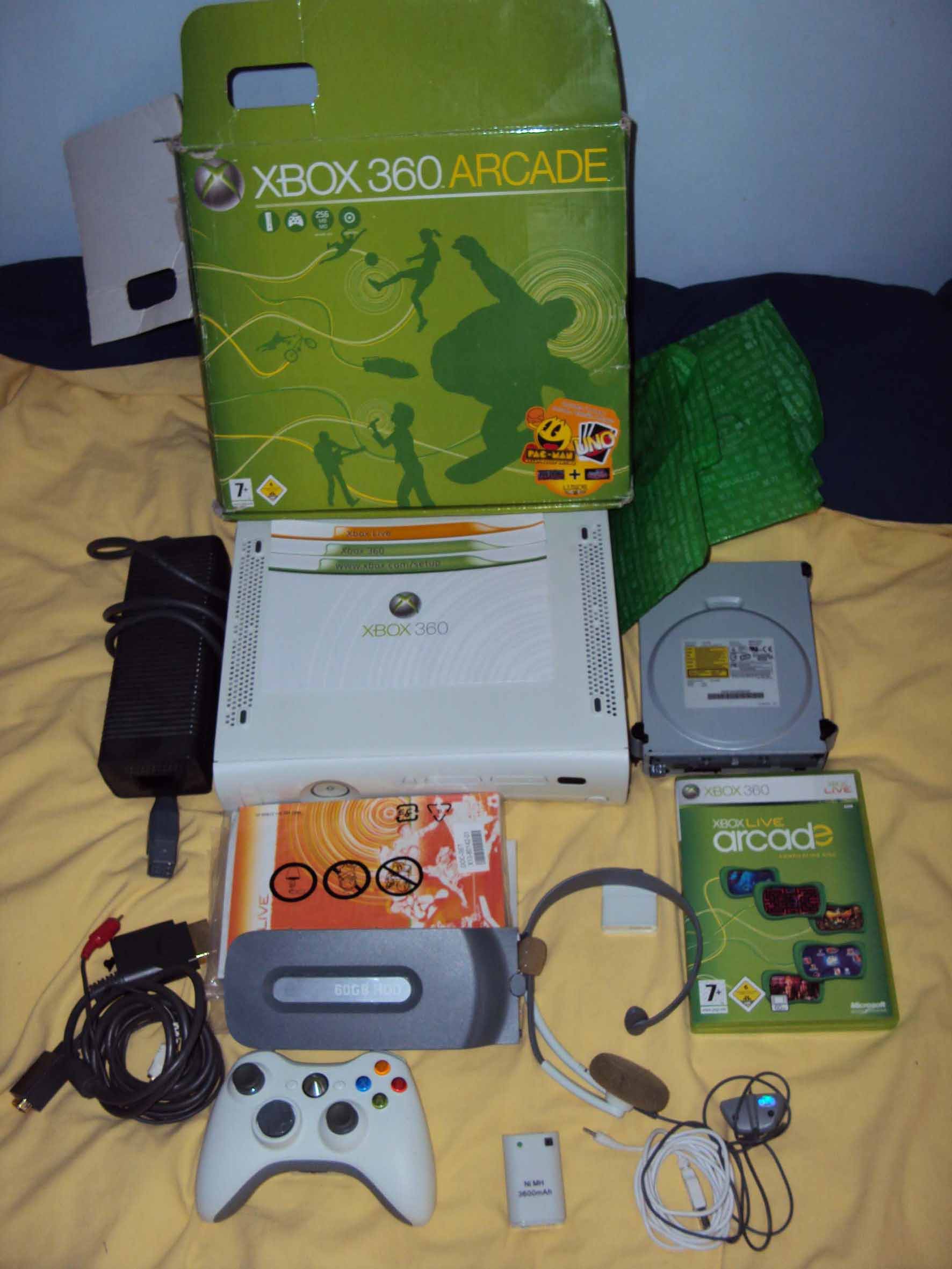  PAL ARCADE FALCON XBOX360,TEMIZ,60 gb HDD