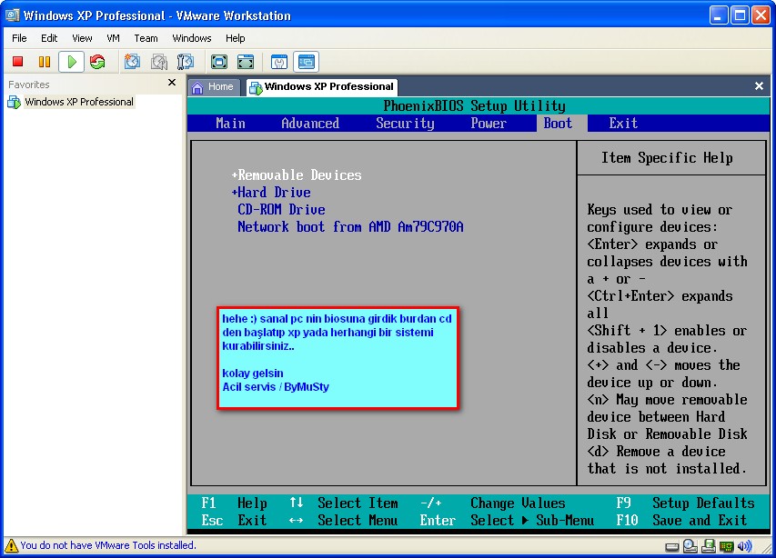  VMware kullanımı (sanal pc'ye xp kurulumu resimli anlatım)