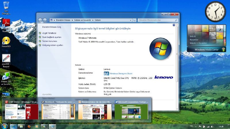  Lenovo Y550 Windows 7 puanlar izlenimler..