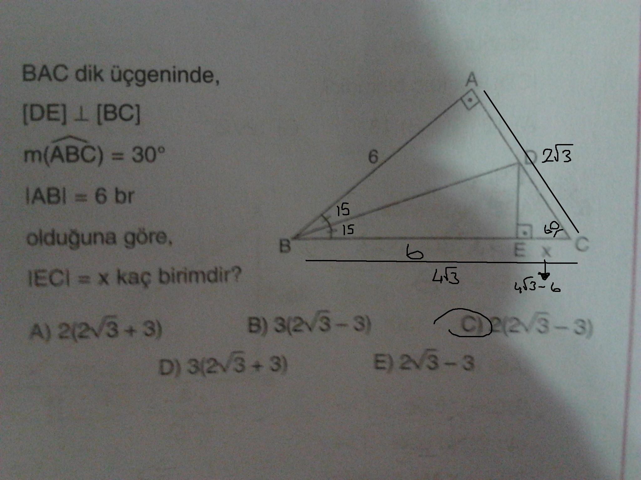  Dik üçgen sorularım