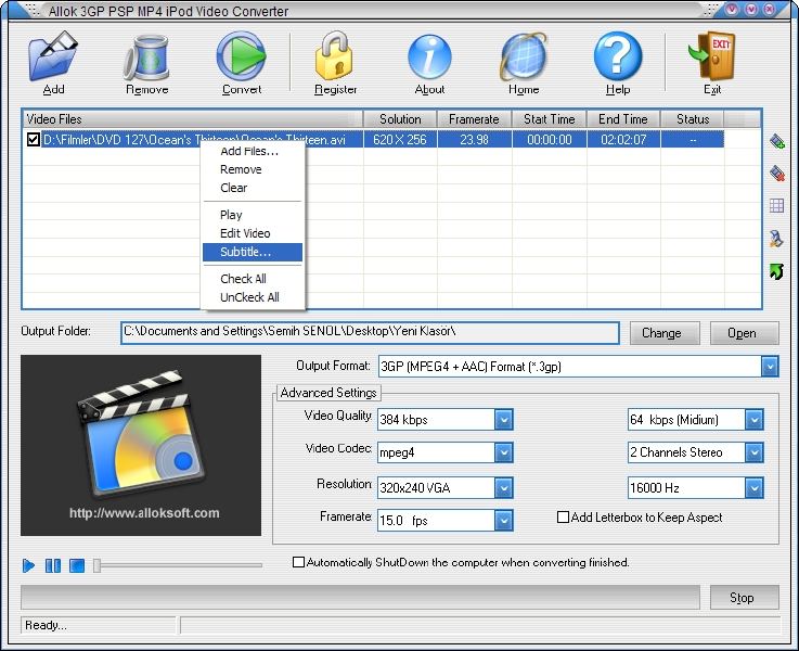  S60 V3 OS 9.1'SADECE'Program Alanı (___)