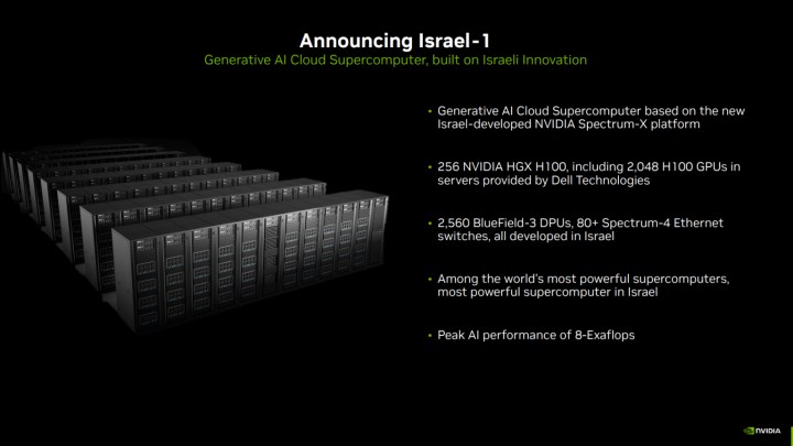 Nvidia, dünyanın en hızlı yapay zeka süper bilgisayarını İsrail’e kuruyor