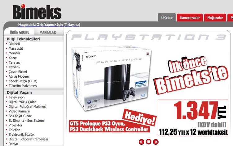  PS3 80GB PAL Türkiye'de satışta