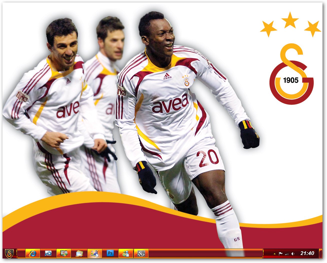 Windows7 Galatasaray Teması (Gece)Tek Fark Budur windows7 Galatasaray
