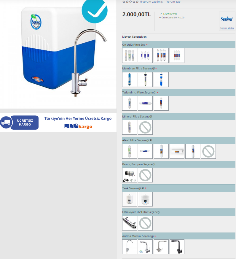 💧﻿En İyi Su Arıtma Cihazı: Spring Water - Omnipure Türkiye Distribütörü