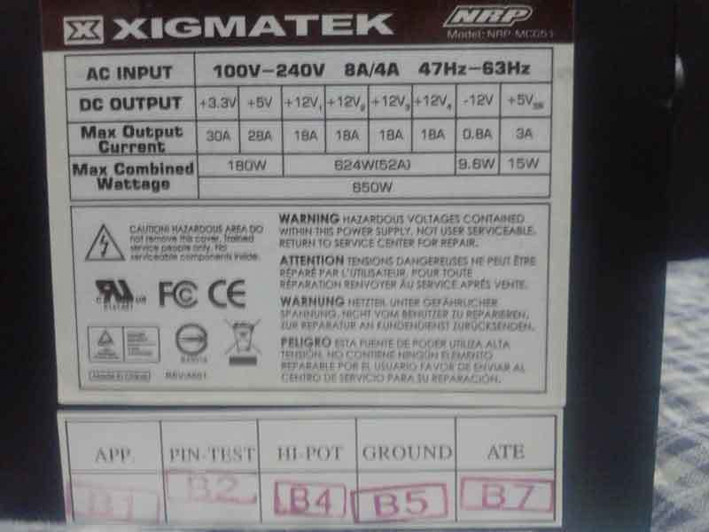  XIGMATEK NRP-MC651 650w 80 Plus Power Supply 125 TL [SATILDI]