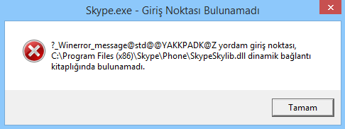 Skype hatası