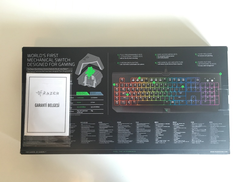 [SATILMISTIR] Razer Blackwidow Chroma Us Klavye