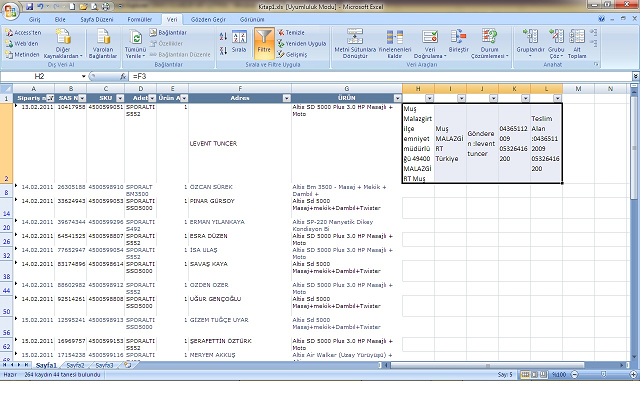  İYİ DERECEDE EXCEL BİLEN BİR ARKADAŞ BANA YARDIMCI OLABİLİR Mİ? LÜTFEN.