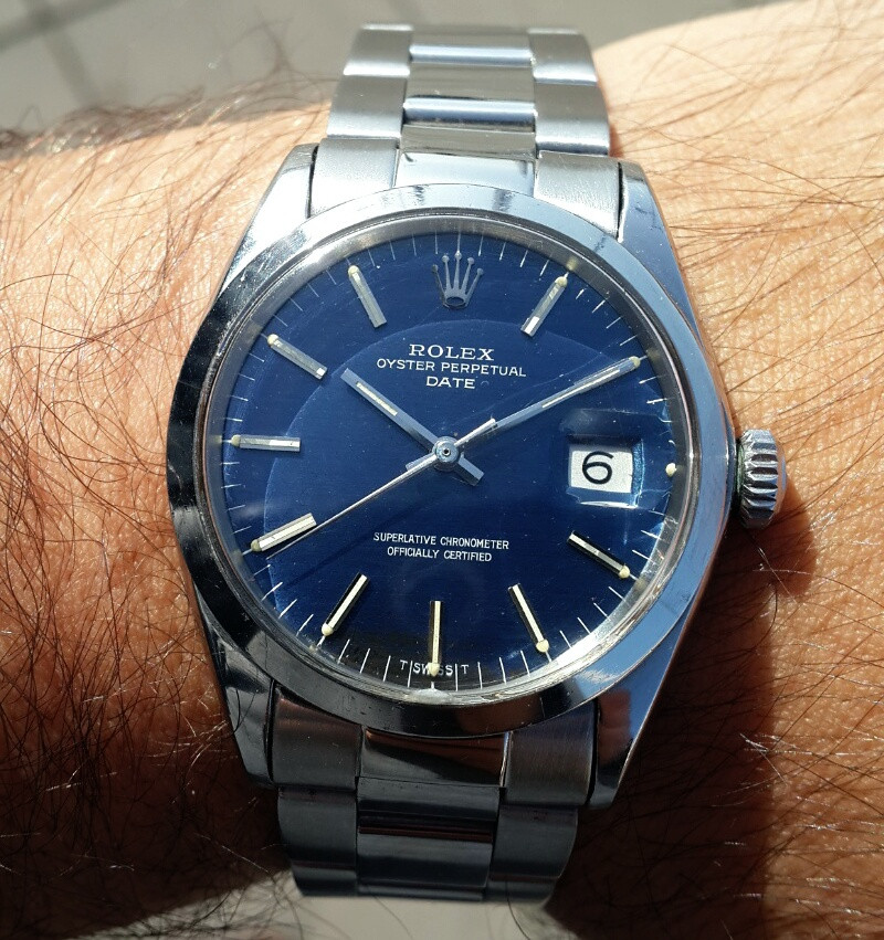  Rolex 1500 Date, Mavi linen kadran