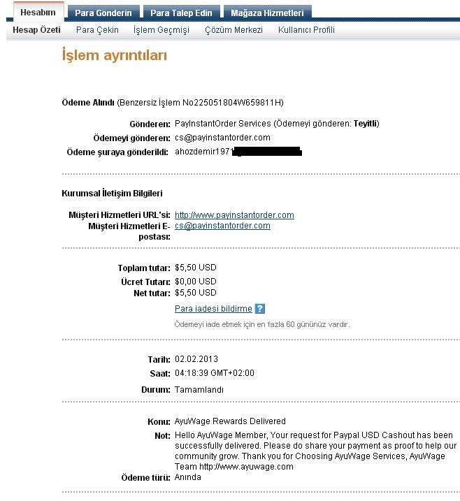  Ödeme Kanıtlı-TWICKERZ min. 0.10 cent!!  ve AYUWAGE ile günde 1 dolar