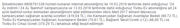 Türk Telekom Abonelik İptali Rezaleti : 1050 TL Bedel !