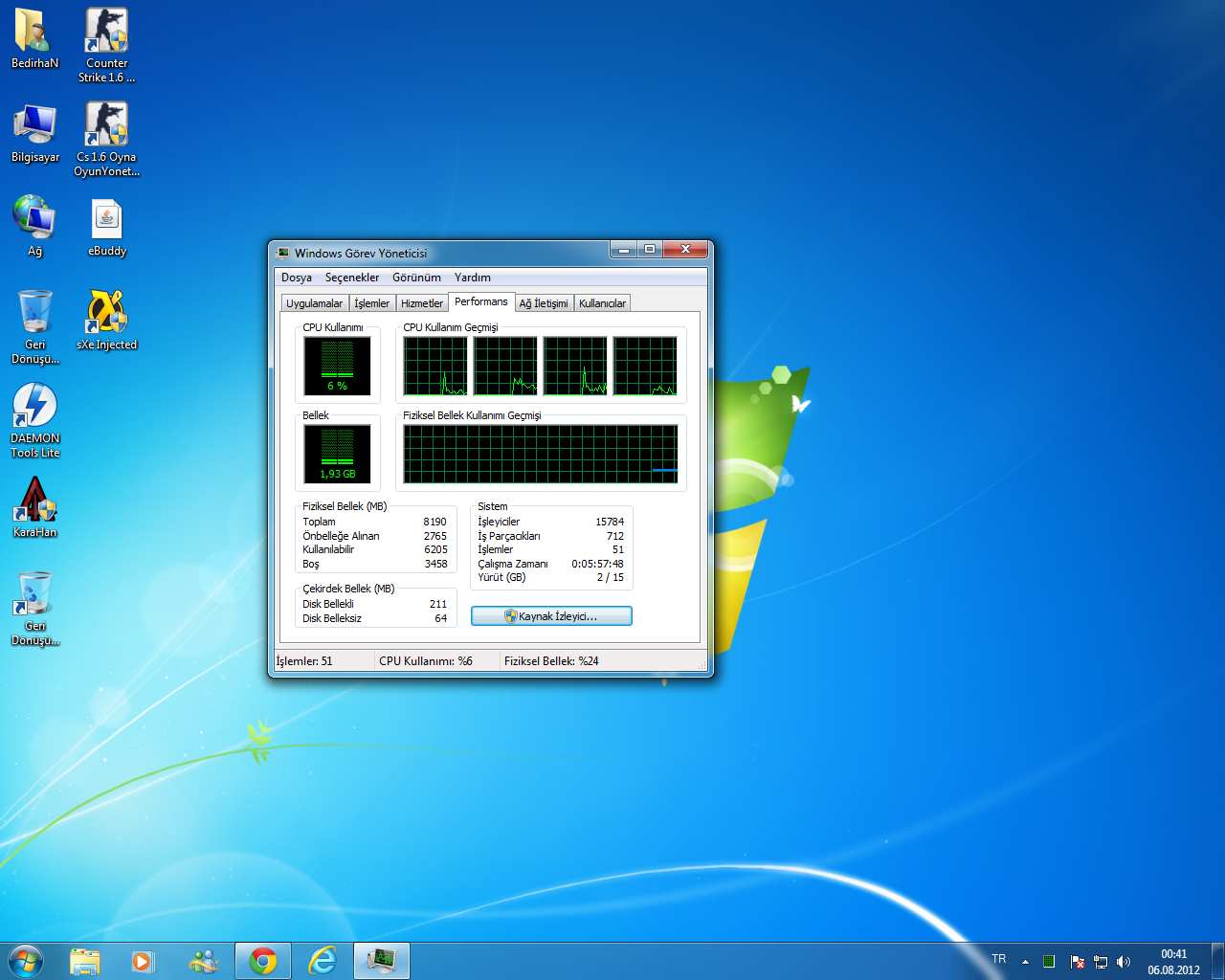  Windows 7 kullanabilir ram miktarı