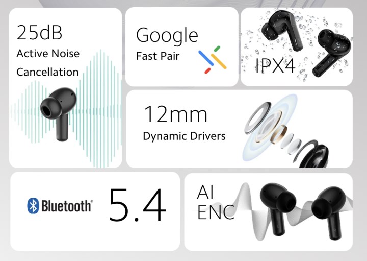 Uygun fiyatlı Redmi Buds 5A tanıtıldı: 25dB ANC, Google Fast Pair