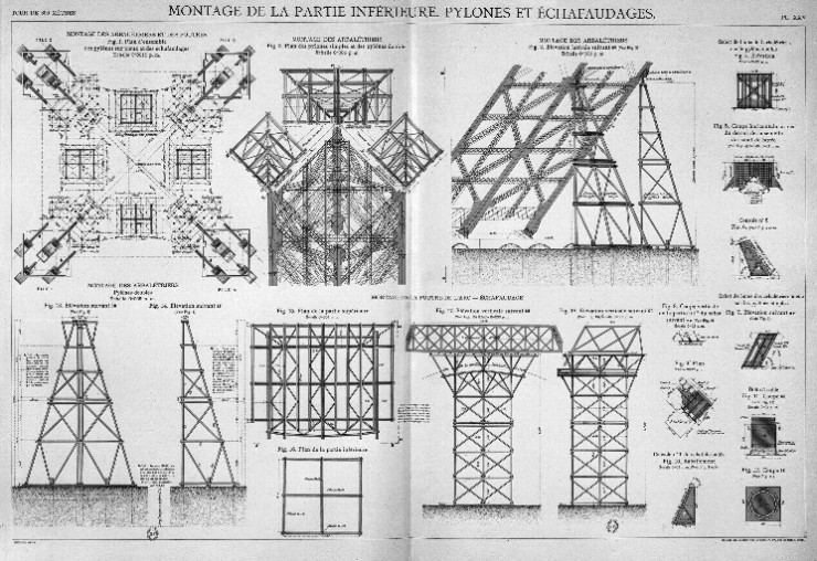  Fransa - Eyfel kulesinin yapım aşaması ve planları 1887 - 1889 (Resimli Anlatım)