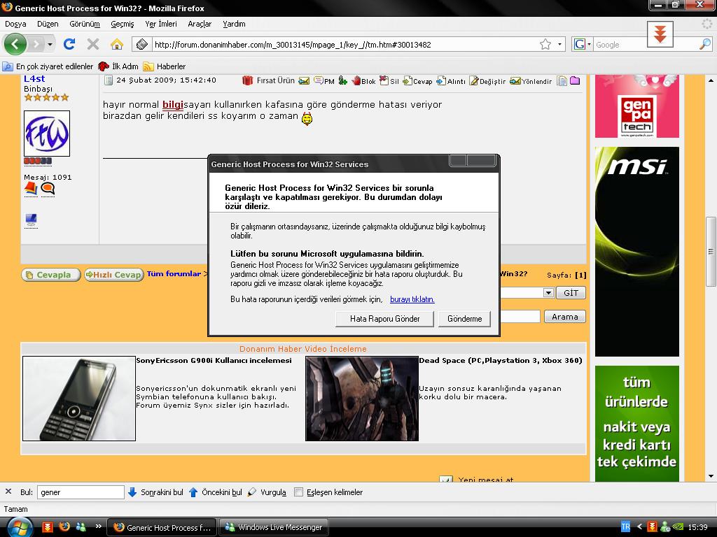  Generic Host Process for Win32?