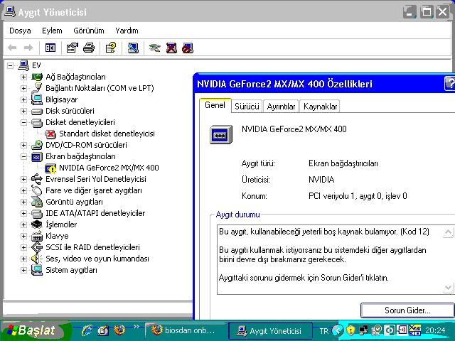  biosdan onboard ekran kartını kaldırmak yardım