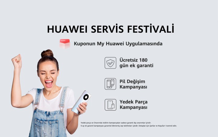 Huawei telefonlar için ücretsiz garanti uzatma ve tamir indirimleri başladı